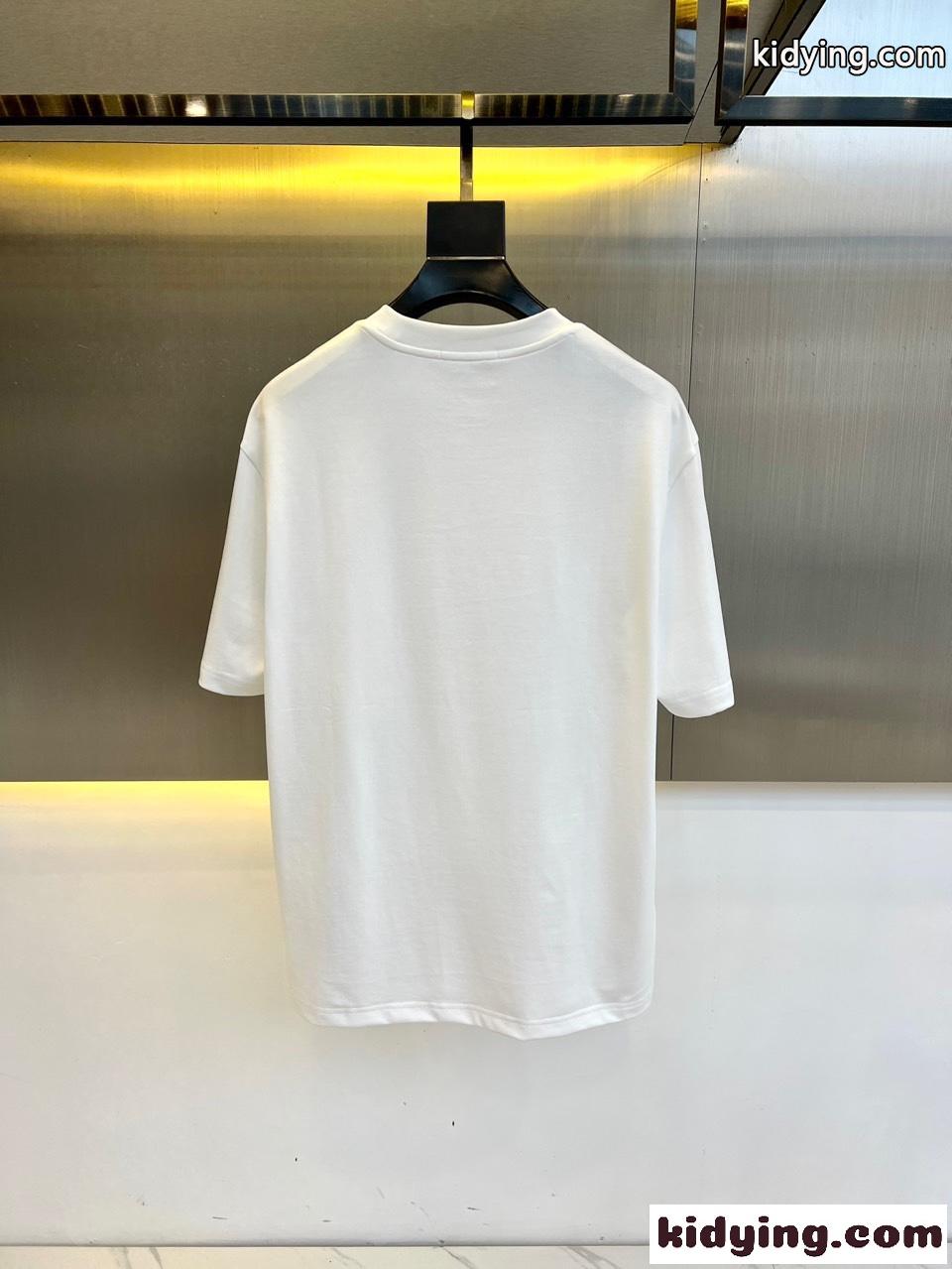 人気新作 コットン クルーネック Tシャツ バーバリー 半袖Tシャツ コピー ホワイト-3