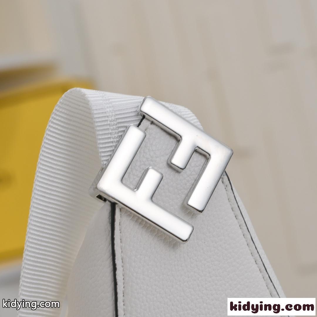 Fendi Roma レザー フェンディ メロン スモール スーパーコピー ショルダーバッグ ホワイト-0