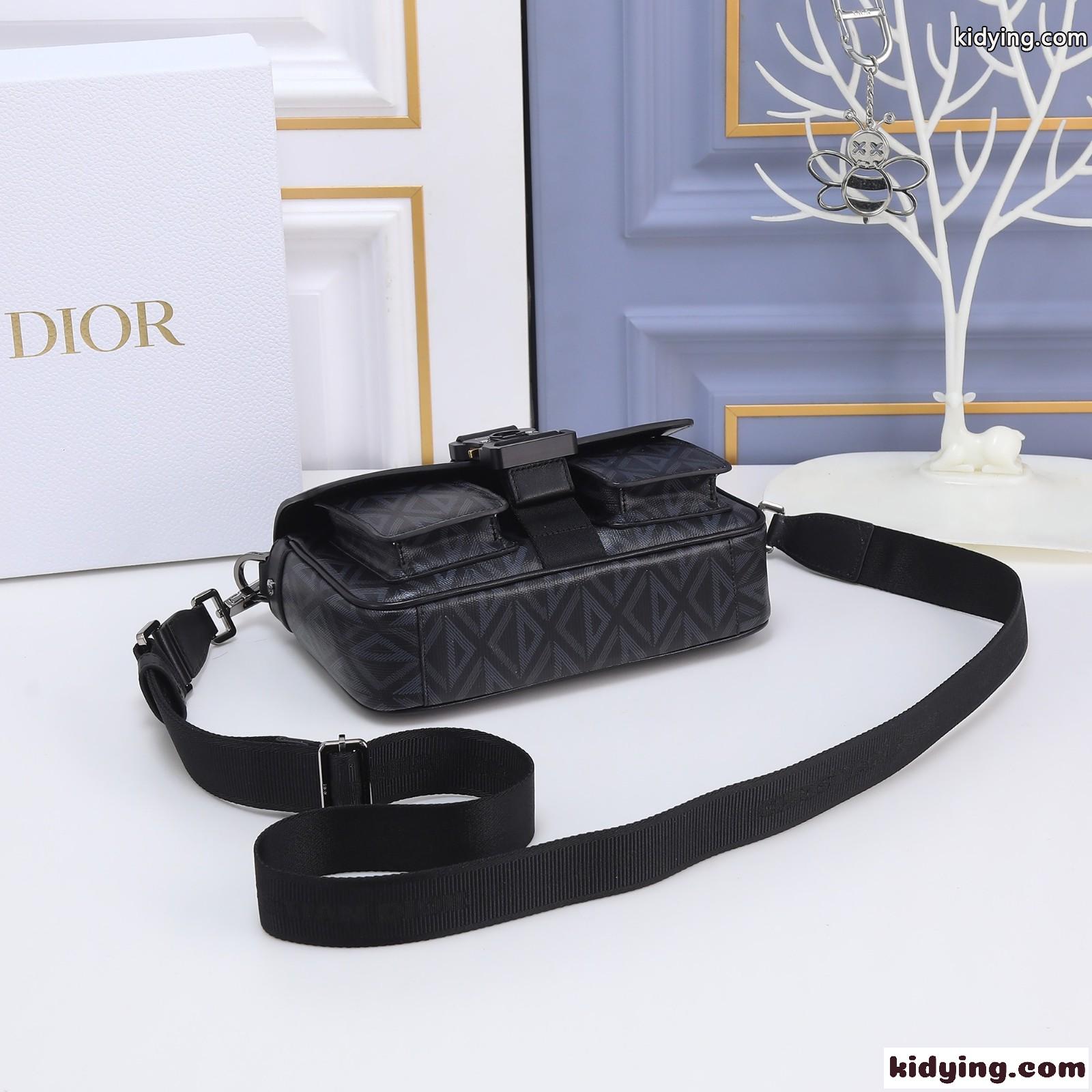 DIOR HIT THE ROAD バッグ CD Diamond キャンバス & スムースカーフスキン クリスチャン・ディオール バッグ コピー-1