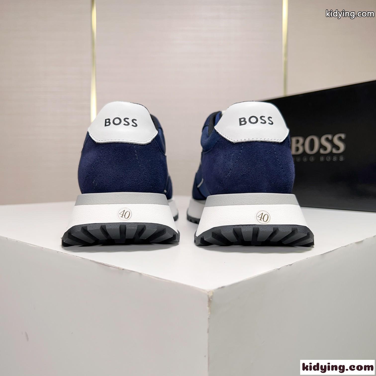ヒューゴ・ボス スニーカー 偽物 カジュアル シンプル メンズシューズ ブルー-3