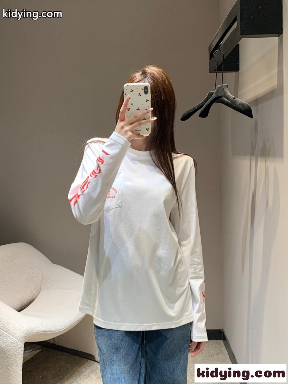 クロムハーツ Tシャツ 偽物 コットン カジュアル プリント ロングスリーブTシャツ-4