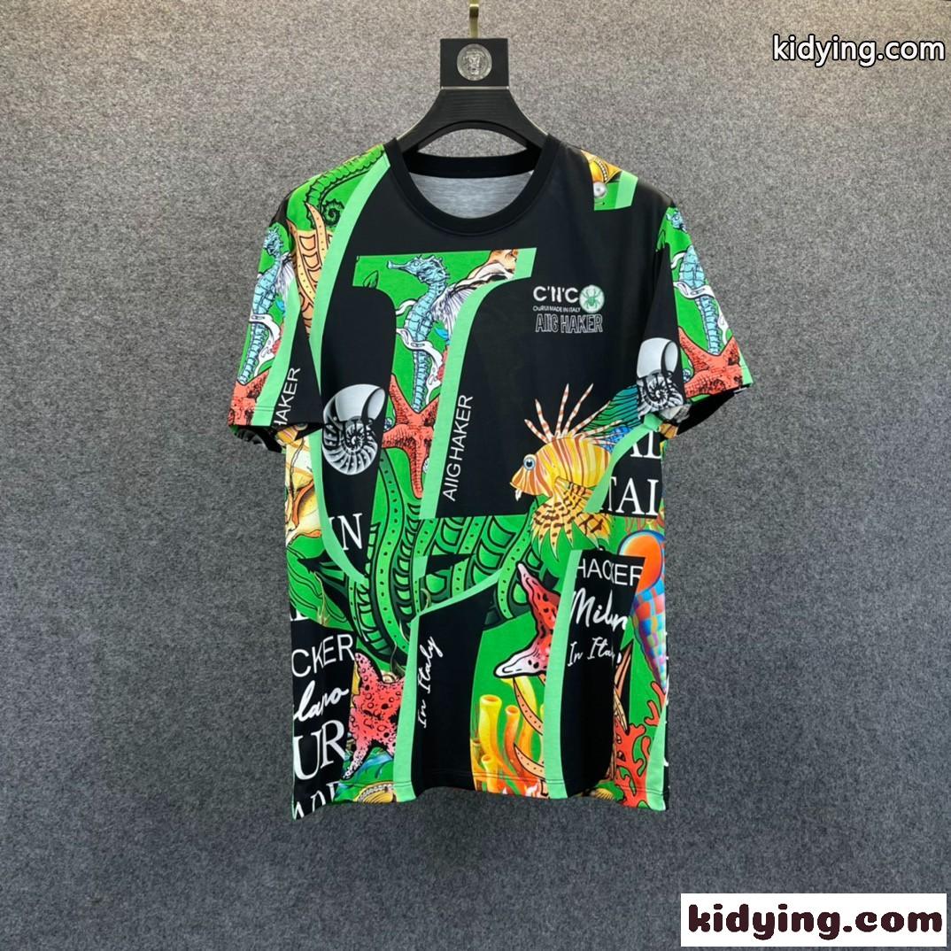 春夏 新作 着心地いい 通気性抜群 クールネック クリスチャン・ディオール Tシャツ コピー 半袖 カジュアル おしゃれ-3