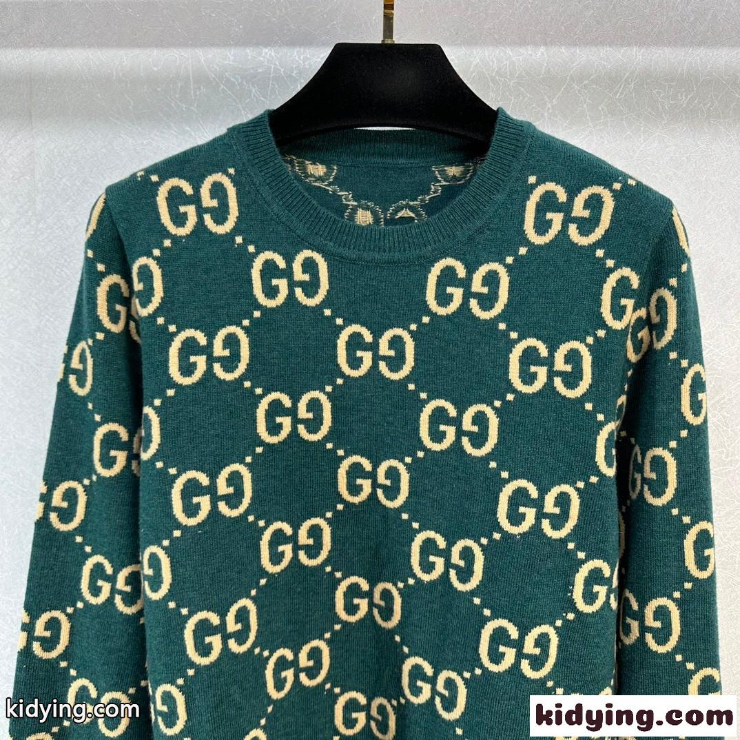 定番 人気 グッチ GGウール ジャカード セーター コピー クルーネック-0