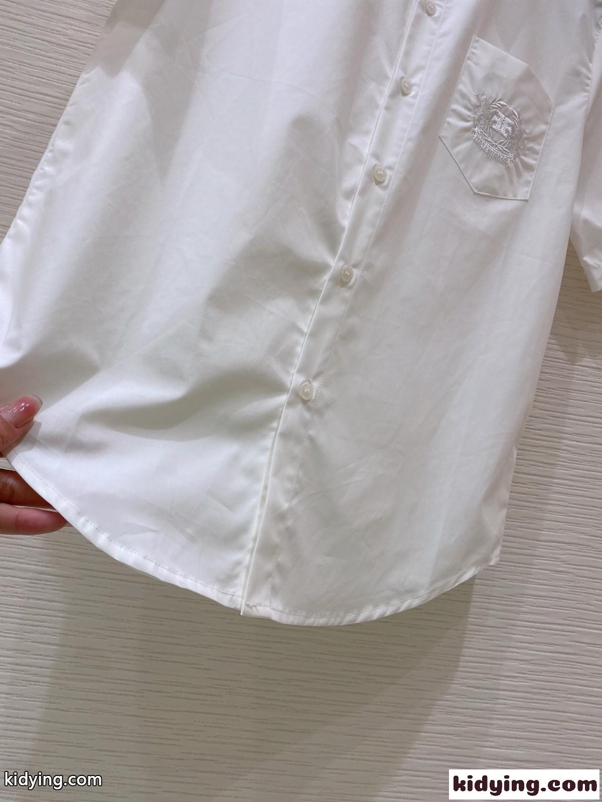 カジュアル おしゃれ 定番 人気 バレンシアガ シャツ コピー 半袖ロゴ 刺繍 ゆったり レディース ベーシック 白 ホワイト-3
