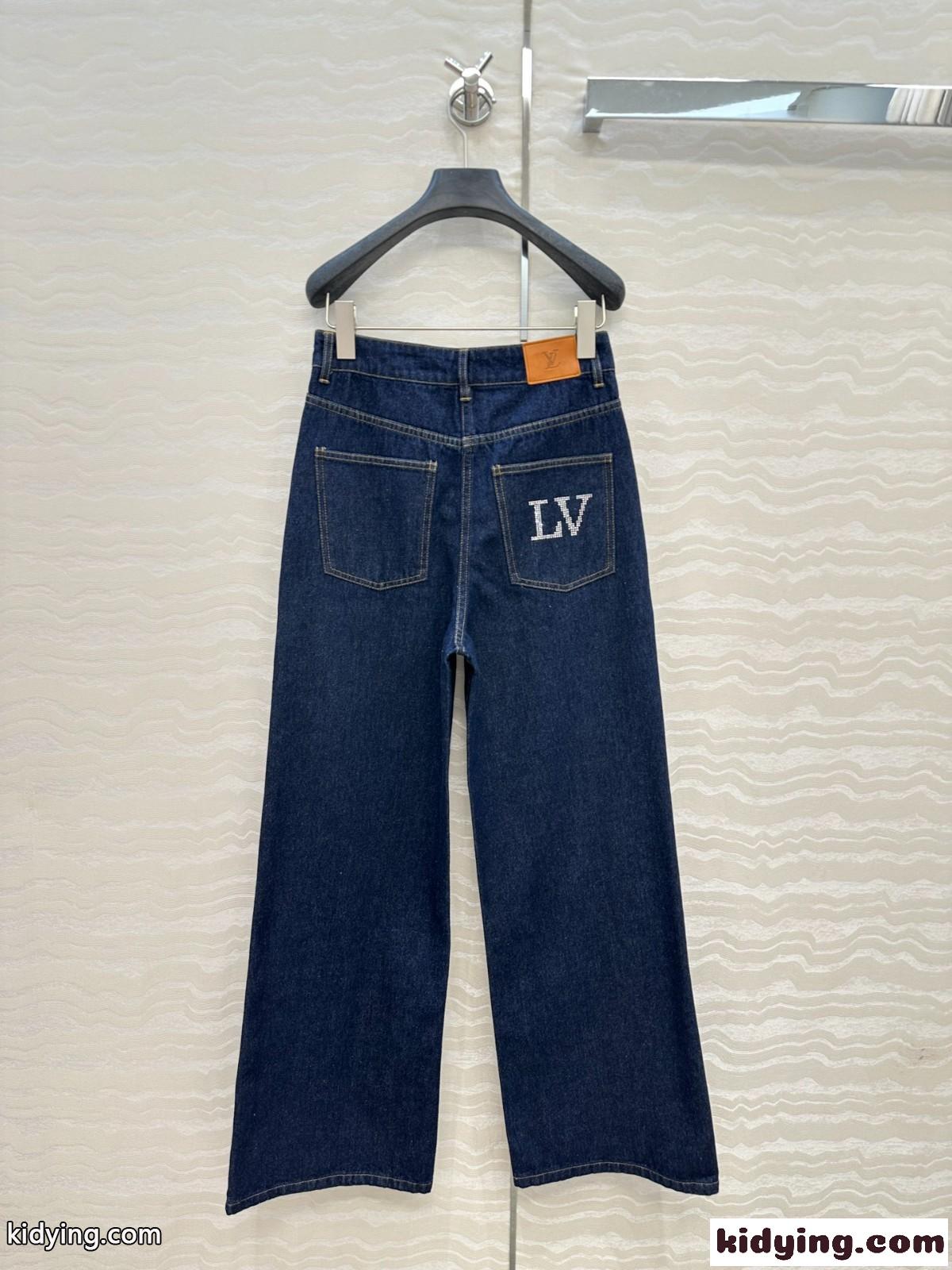 シンプル 合わせやすい デニムパンツ ルイ・ヴィトン ジーンズ コピー レディース-3