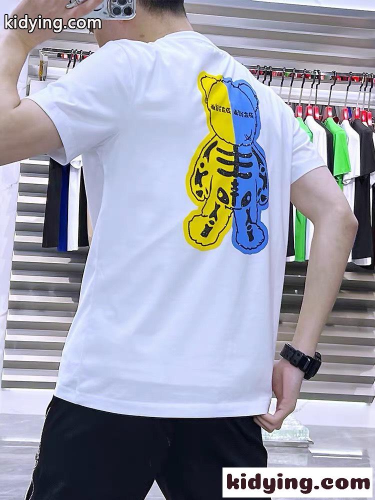 かっこいい カジュアル 春夏 新作 クルーネック ヴェルサーチェ 半袖Tシャツ コピー 快適 メンズ トップス-0