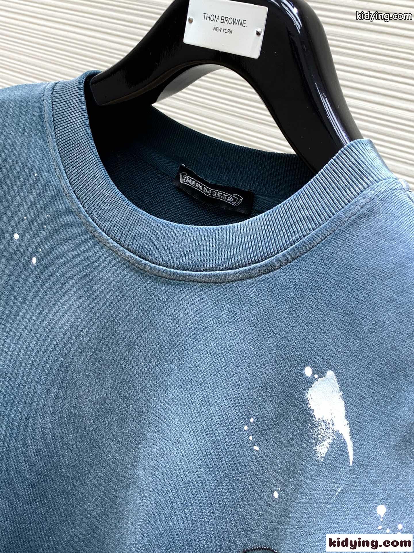 グラデーションロゴ クロムハーツ Tシャツ コピー クルーネック スウェットシャツ-1