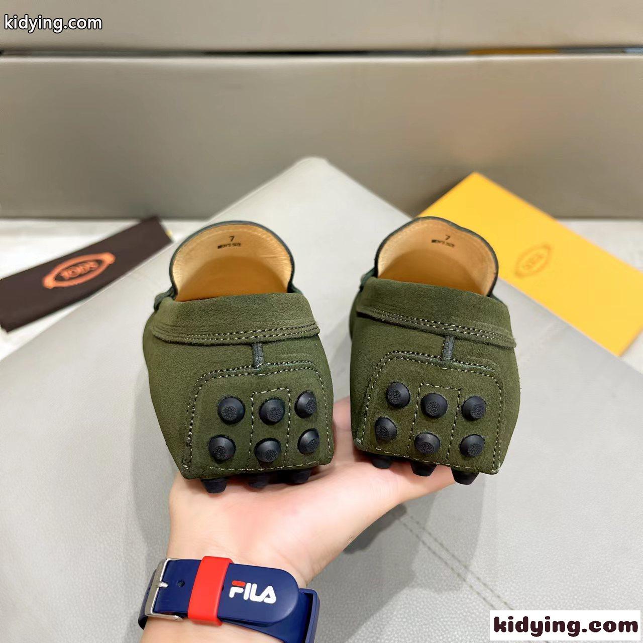 シティ ゴンミーニ スエード ドライビングシューズ トッズ シューズ コピー グリーン-3