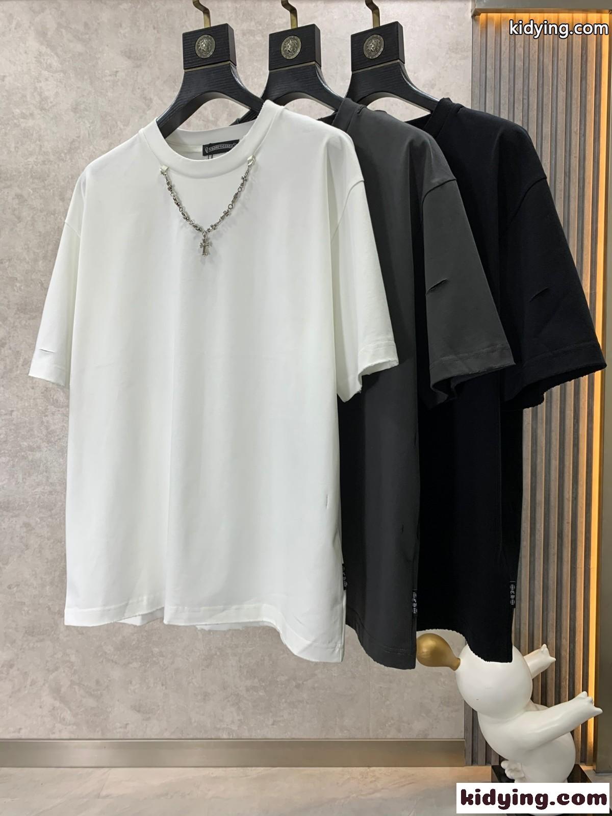 シンプル 着回し クルーネック クロムハーツ Tシャツ コピー 半袖 トップス-5