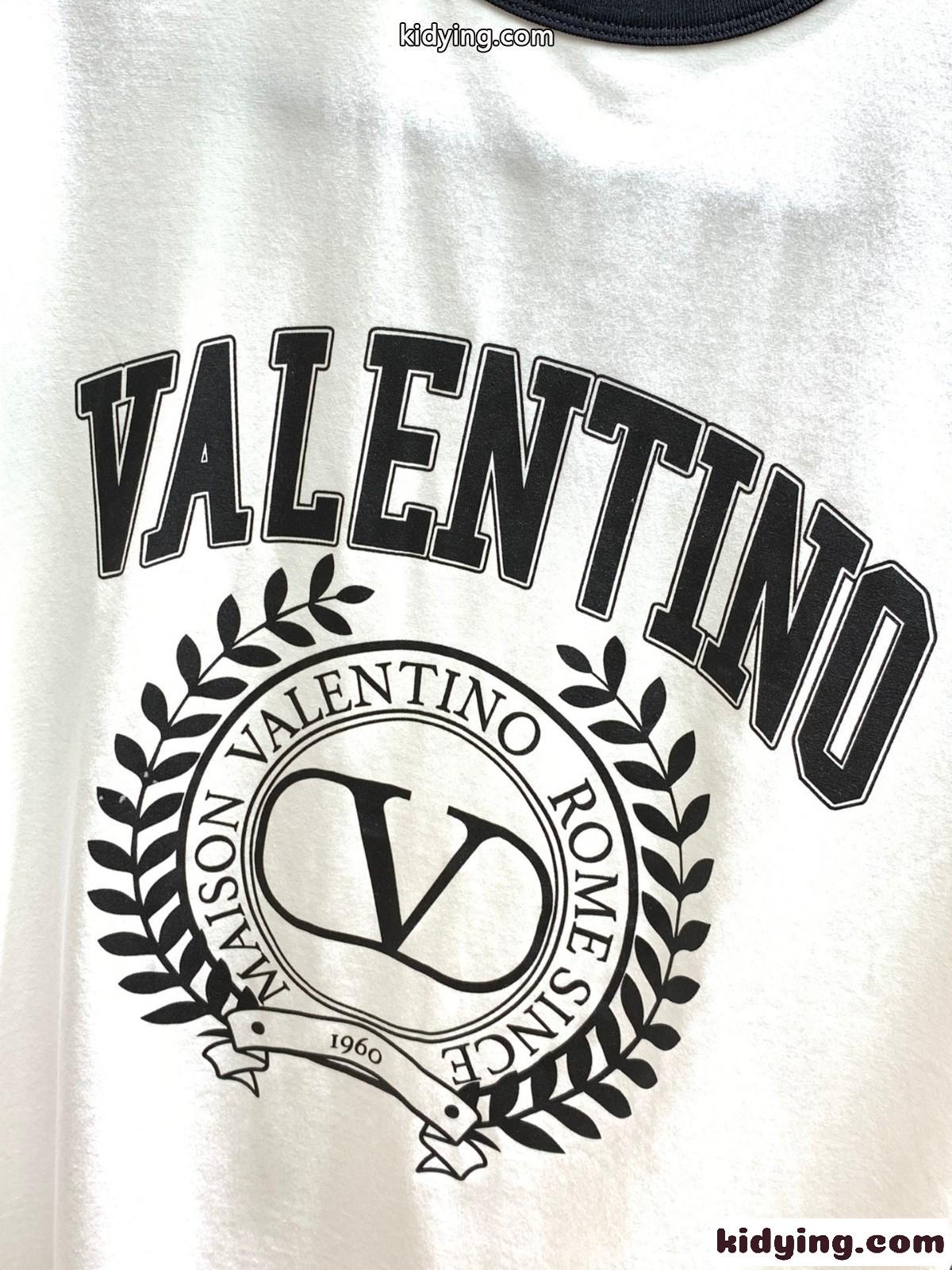 メゾン プリント クルーネック コットン 半袖Tシャツ ヴァレンティノ Tシャツ コピー ユニセックス-2