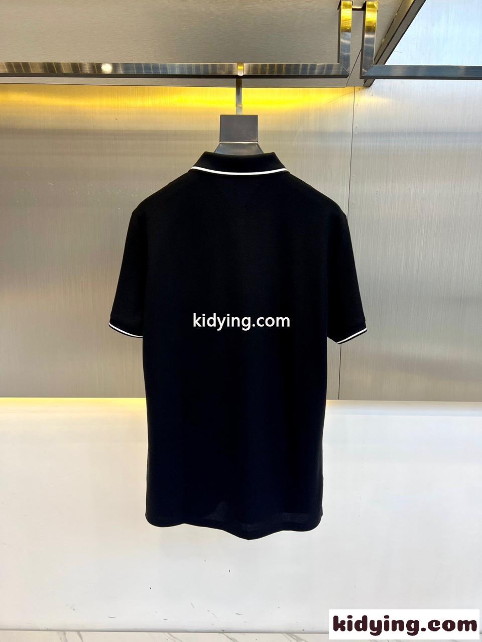 定番 カジュアル コットンピケ ポロシャツ クリスチャン・ディオール Tシャツ コピー ブラック-4