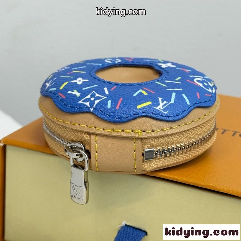 ルイ・ヴィトン キーホルダー 偽物 バッグチャーム・LV ドーナッツ ブルー-3