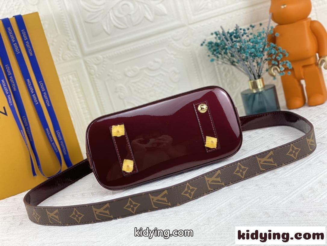 レディース エナメル 上品 おしゃれ ルイ・ヴィトン バッグ コピー トップハンドルバッグ 斜め掛け ショルダーバッグ-3