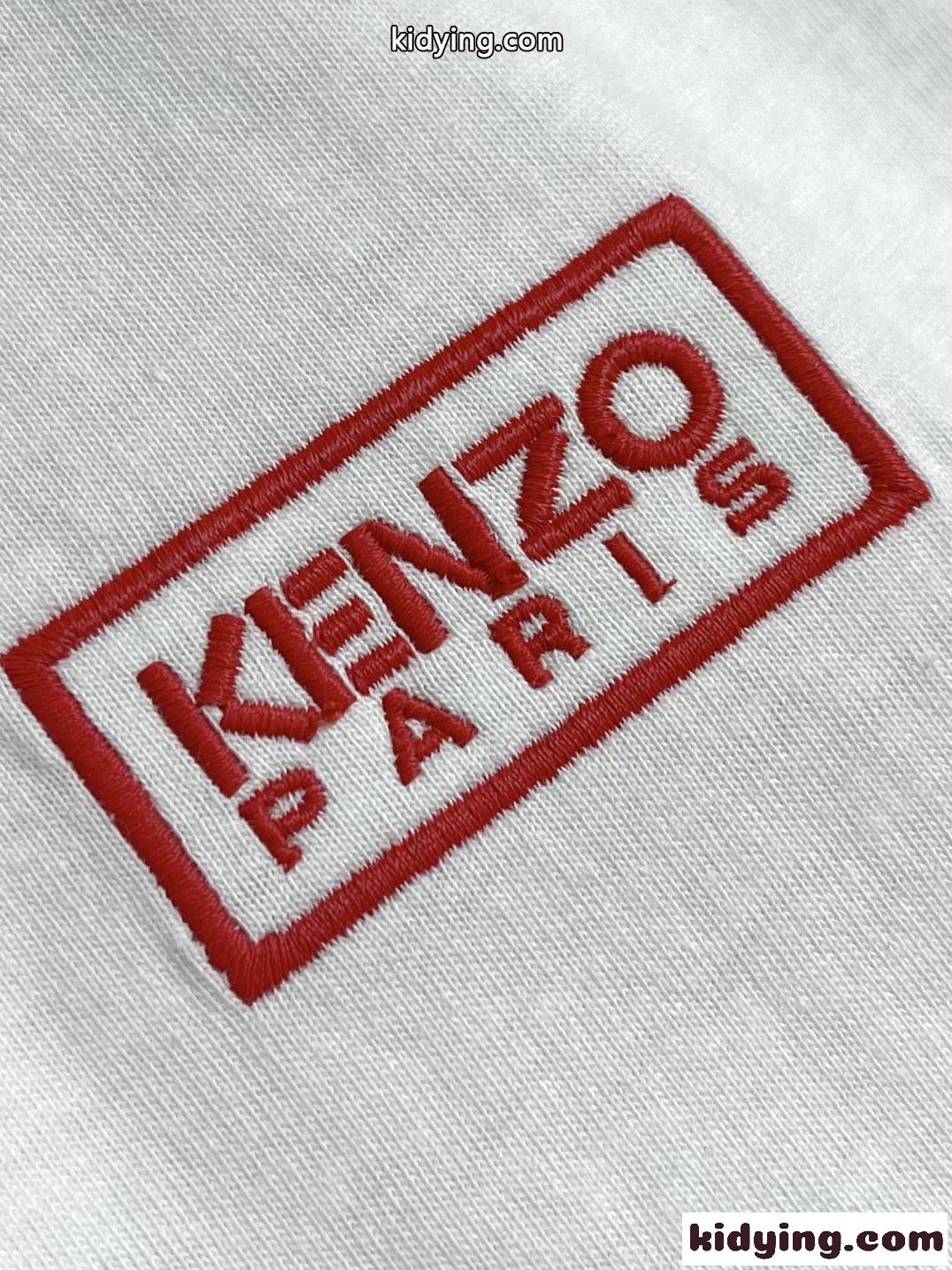 BICOLOR KENZO PARIS ロゴ入り 半袖Tシャツ ケンゾー tシャツ コピー ホワイト-2