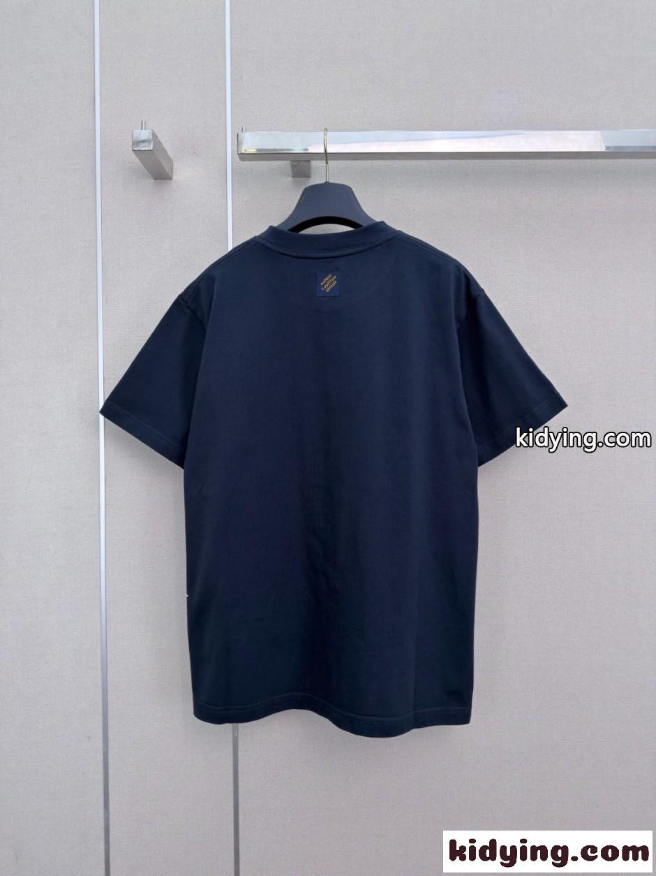 カジュアル デニムシグネチャーTシャツ ルイ・ヴィトン Tシャツ コピー-2