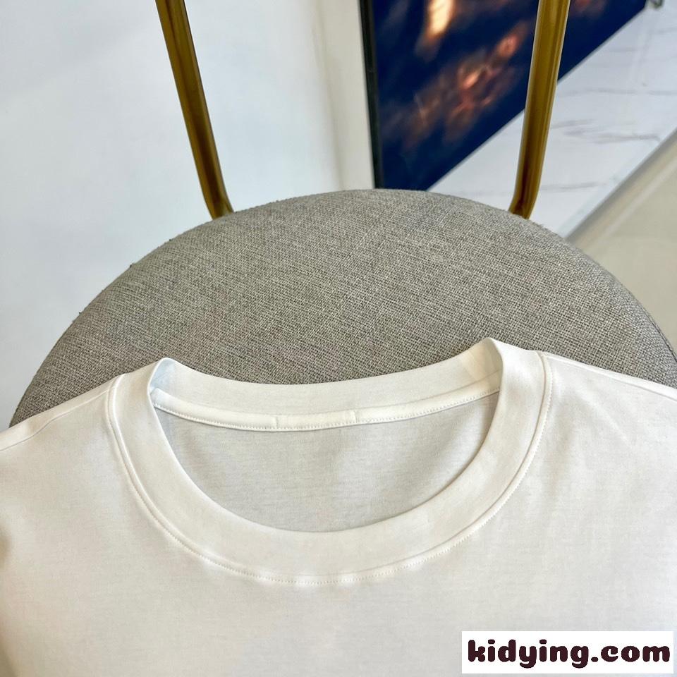 シンプル クルーネック 半袖Tシャツ バーバリー Tシャツ コピー ホワイト-1