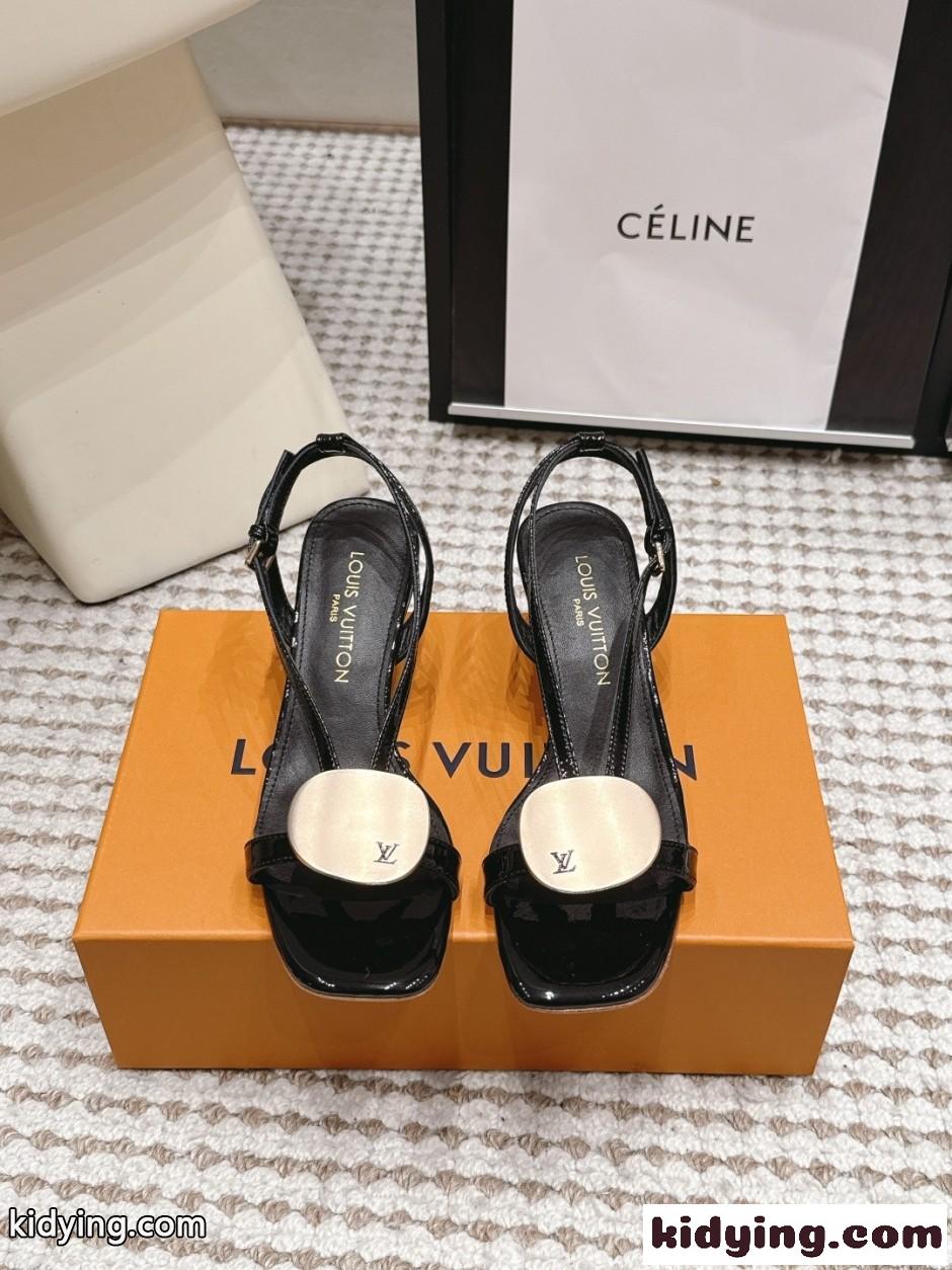 おしゃれ 洗練された LV トレジャーサンダル ルイ・ヴィトン サンダル コピー ブラック-2