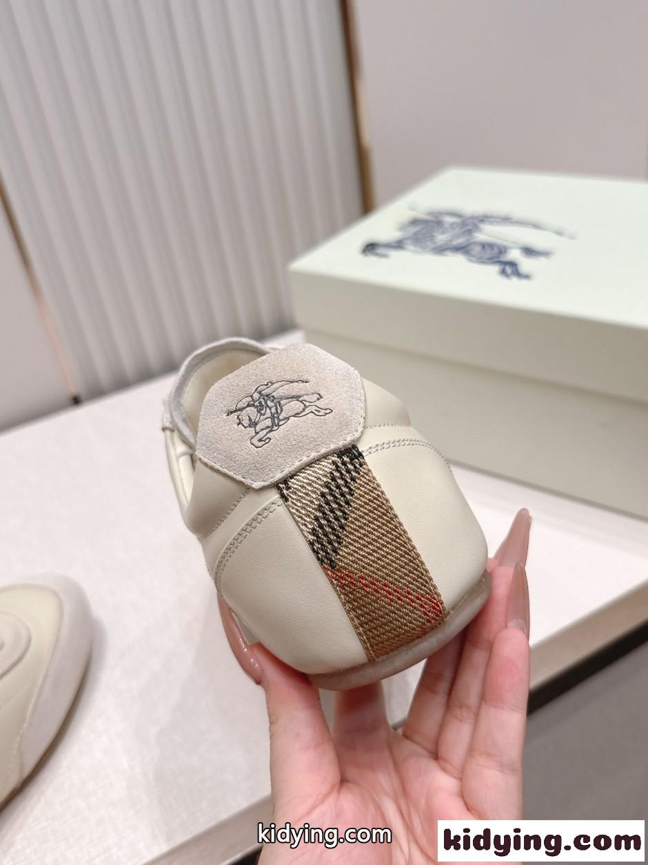 人気 洗練された レザー ナイトランナー スニーカー バーバリー スーパーコピー ベージュ-2