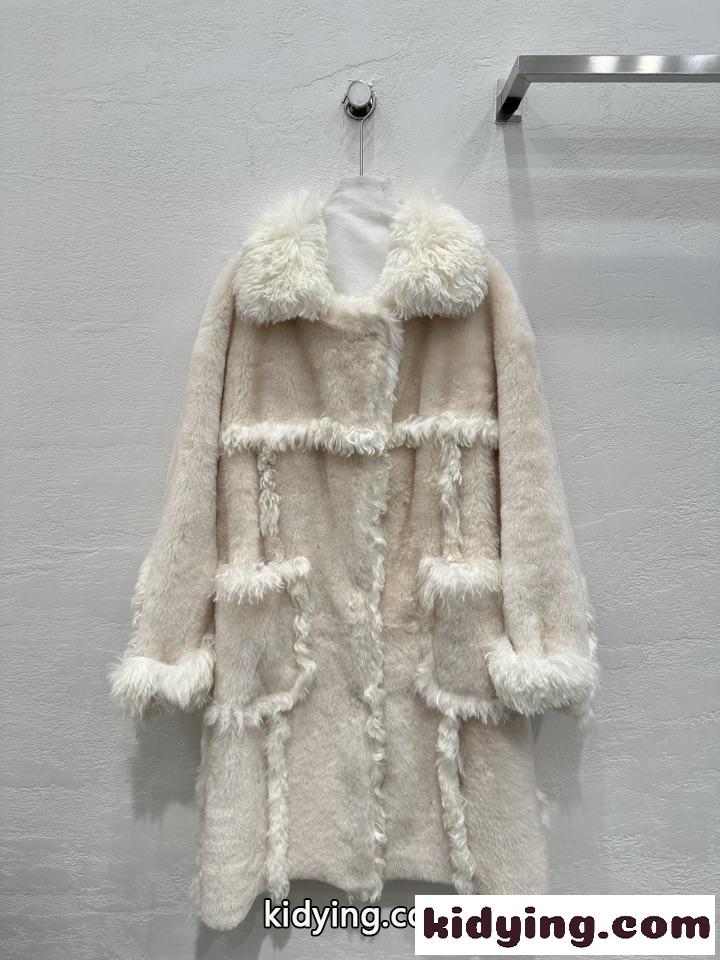 fendi アウタースーパーコピー ふんわり 優雅 レディ ファッション 保温 コート ジャケット ホワイト-0