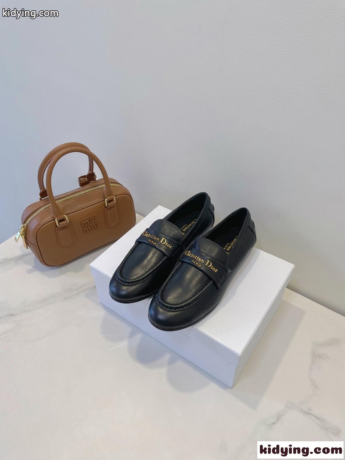 人気 エレガント Dior Boy ローファー クリスチャン・ディオール シューズ コピー ブラック-0
