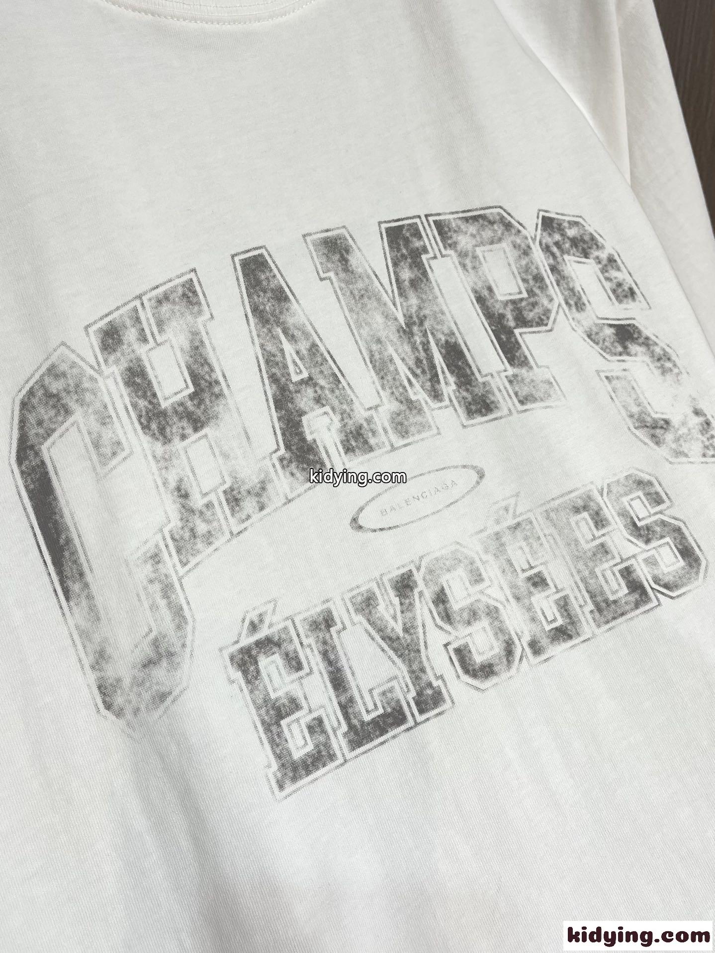 オーバーサイズ CHAMPS-ÉLYSÉES 半袖Tシャツ バレンシアガ Tシャツ コピー-4