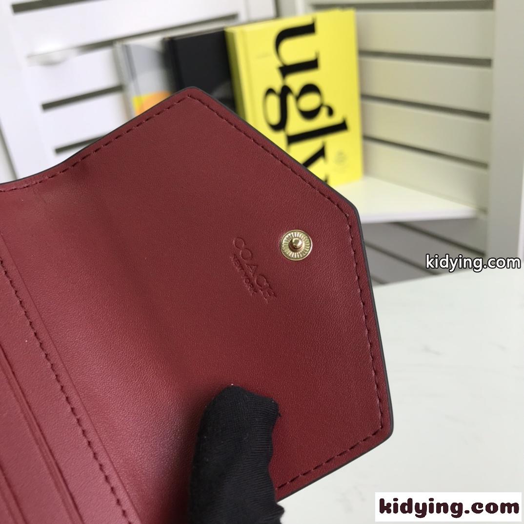 人気 定番 ウォレット 三つ折り財布 可愛い おしゃれ コーチ 財布 コピー ミニ財布 レディース-4