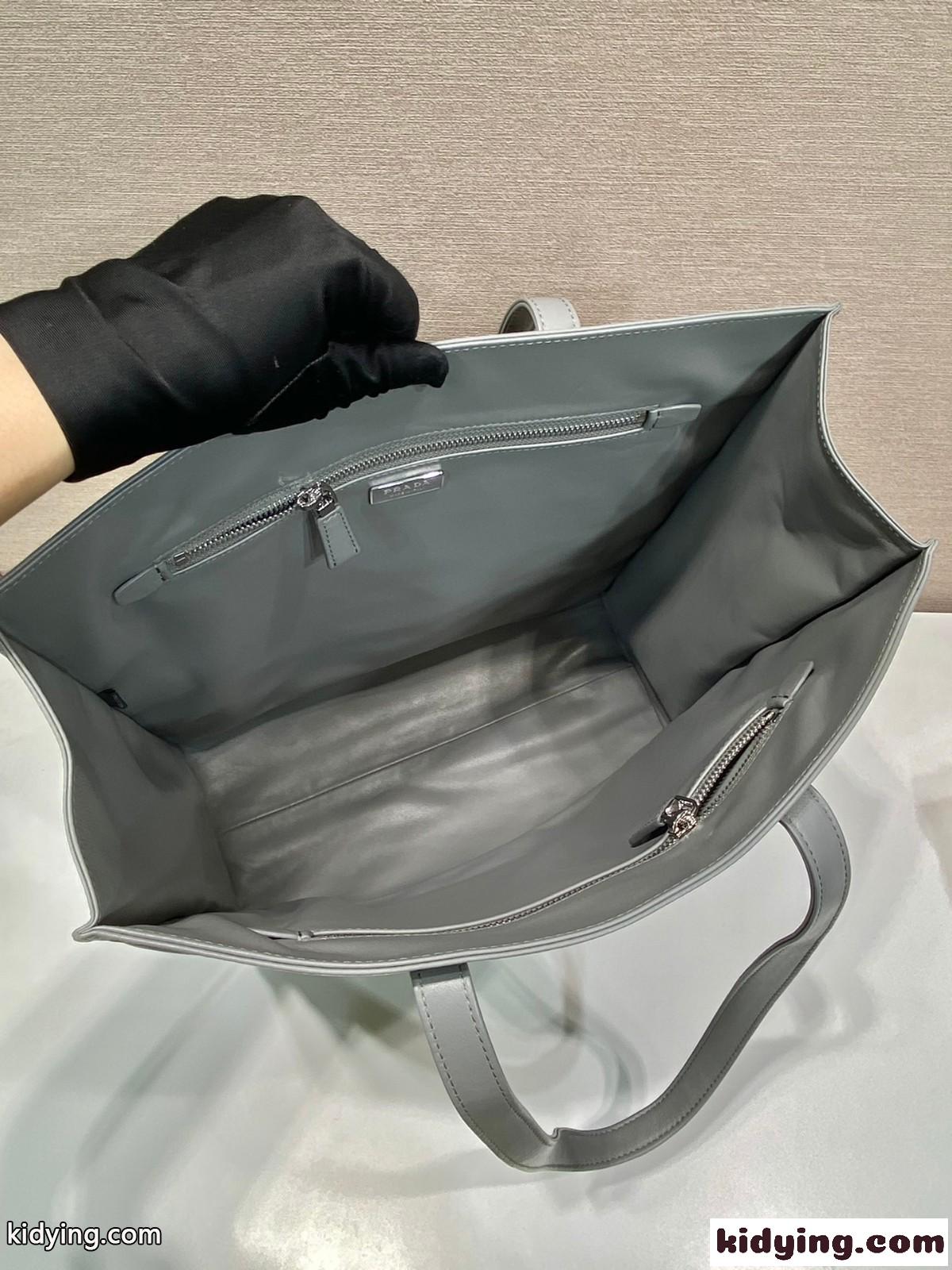 ナッパアンティーク ミディアム トートバッグ プラダ バッグ コピー レディース カバン グレー-4