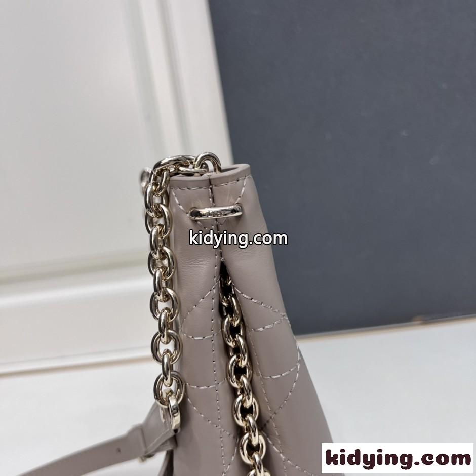 クリスチャン・ディオール Dior Trianon チェーン付き バーティカルバッグ スモール コピー グレージュ-3