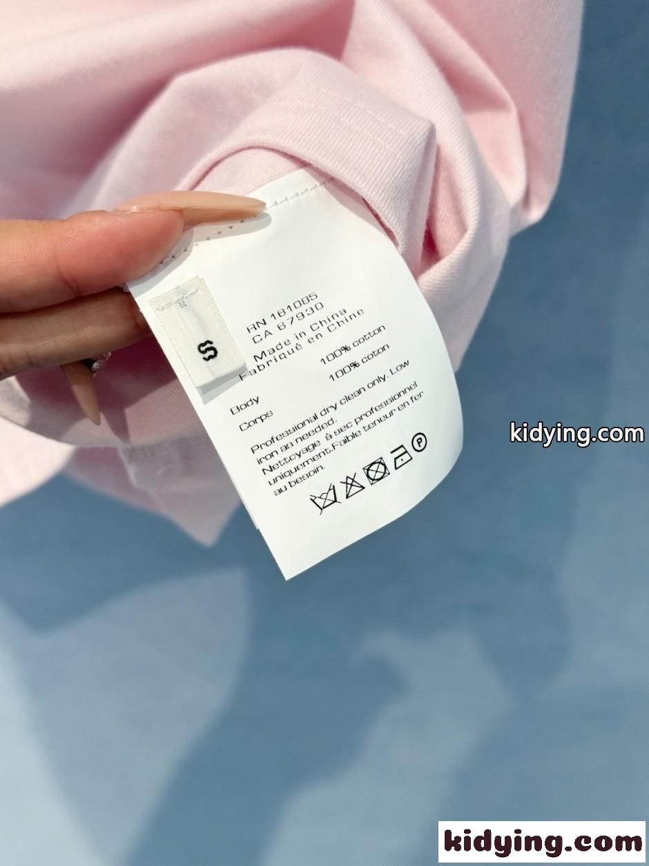 アレキサンダーワング Tシャツ 偽物 ユニセックス ロゴ 半袖Tシャツ ピンク-3