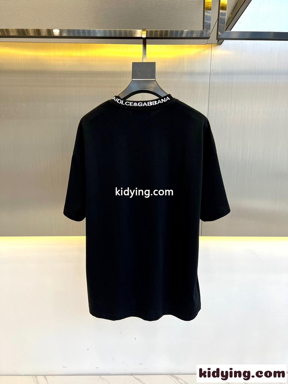 カジュアル ゆったり ロゴ入り ドルチェ&ガッバーナ Tシャツ コピー 半袖Tシャツ ブラック-4