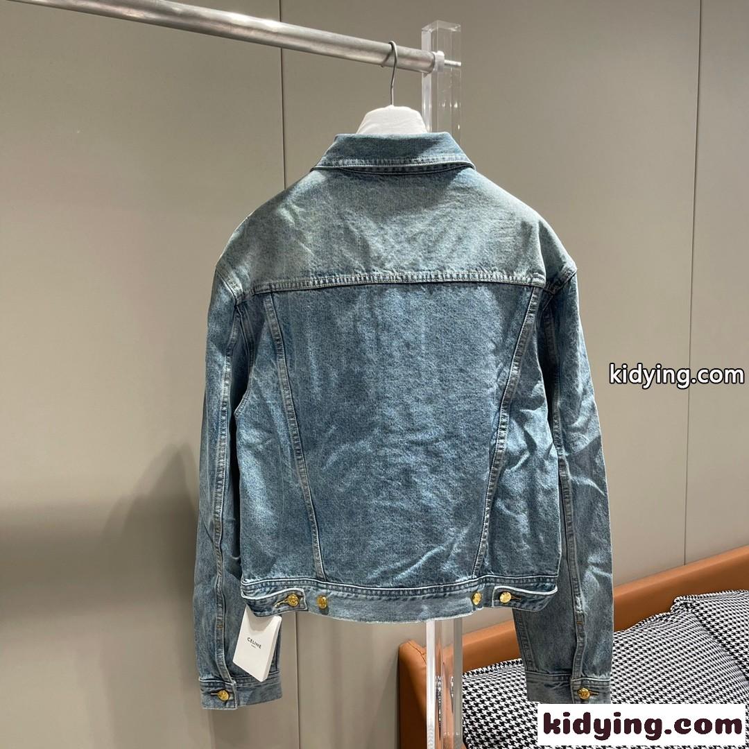 流行り廃りない 定番 デニムジャケット セリーヌ ジャケット コピー レディース-1