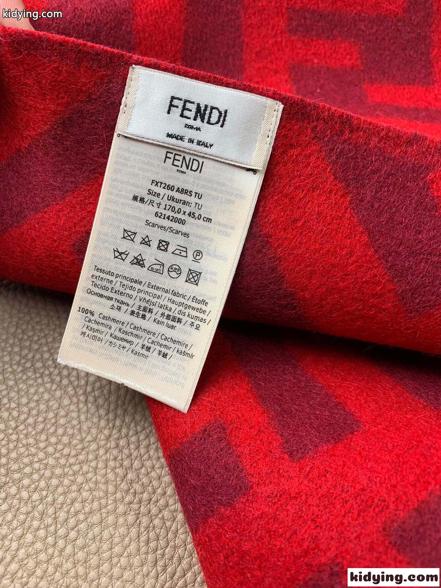 ユニセックス 人気 フェンディ スカーフ コピー 定番 FF 45*170cm カシミア マフラー-3
