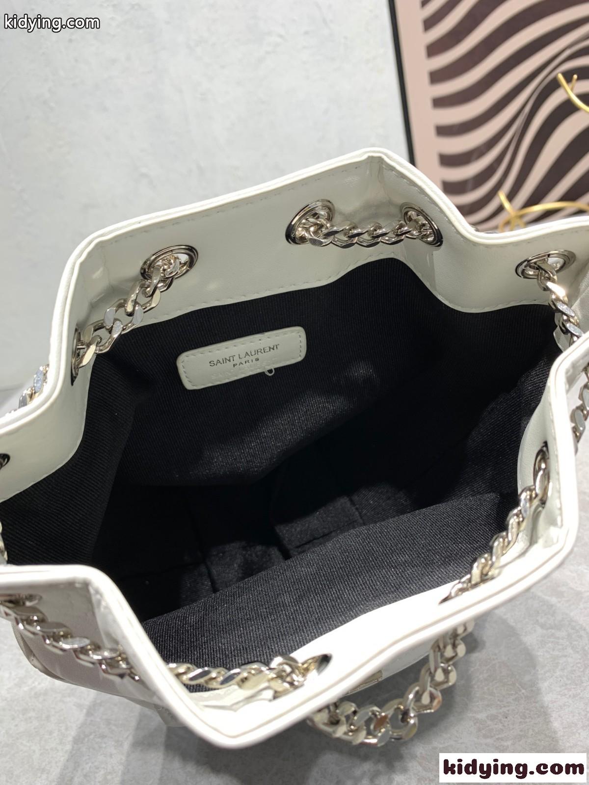 SAINT LAURENT ☆Joe バケットショルダーバッグ イヴ・サンローラン バッグ コピー ホワイト-3