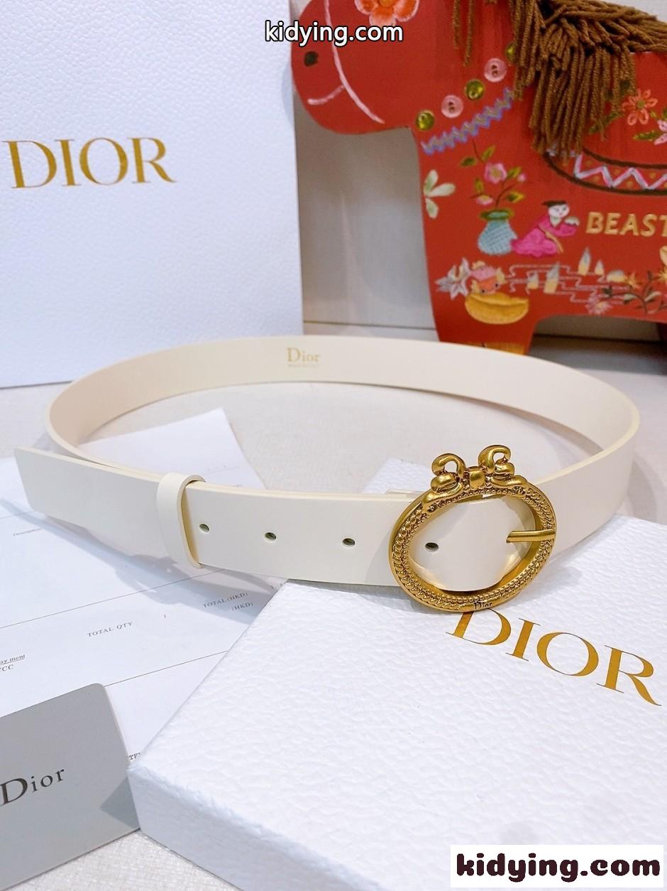 クリスチャン・ディオール Dior Médaillon ベルト コピー 30mm ホワイト-0