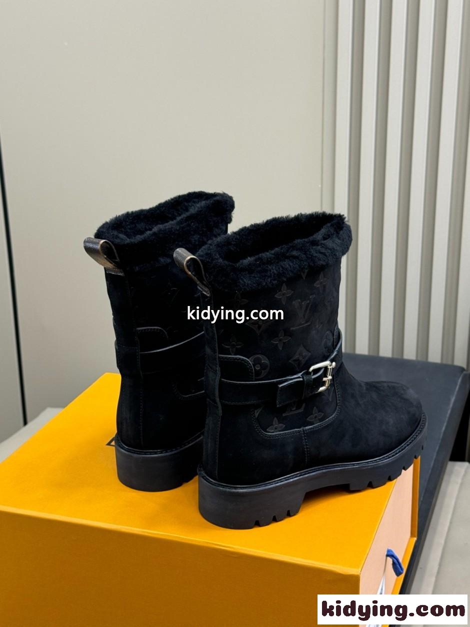 LV SKI テリトリー アンクルブーツ ルイ・ヴィトン ブーツ スーパーコピー N級品 ブラック-1