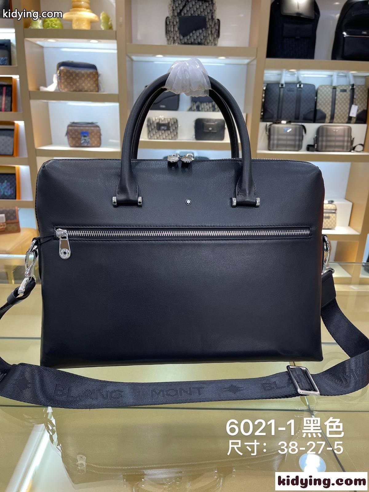 高級感 ビジネス 通勤 6021-1 モンブラン バッグ メンズ コピー レザー 斜め掛け ビジネスバッグ トートバッグ ブラック-2