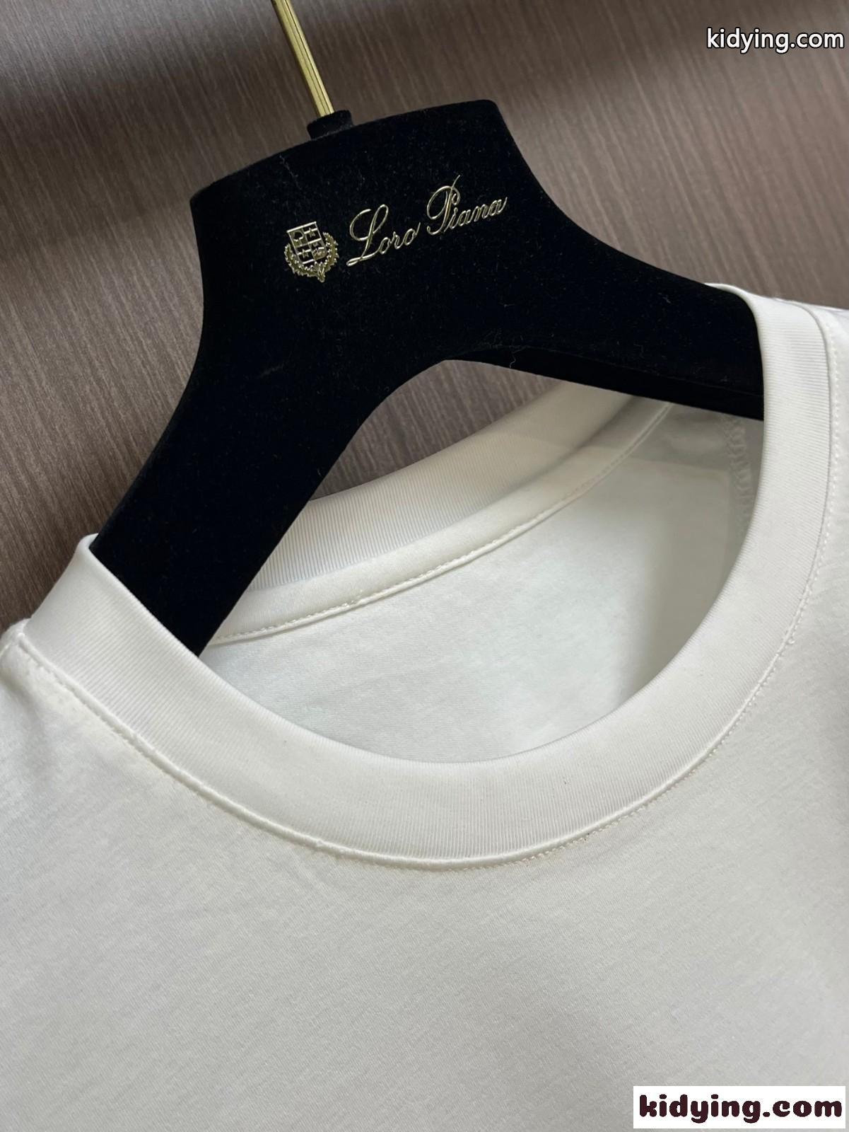 シンプル クルーネック 半袖Tシャツ エルメネジルド・ゼニア Tシャツ コピー ホワイト-3