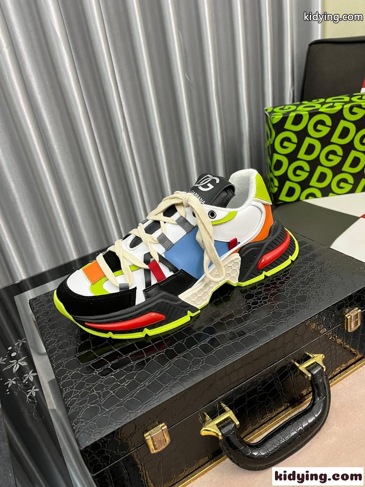 注目度高い おしゃれ 厚底 カラフル ドルチェ&ガッバーナ スニーカー コピー コンフォート 滑り止め-1
