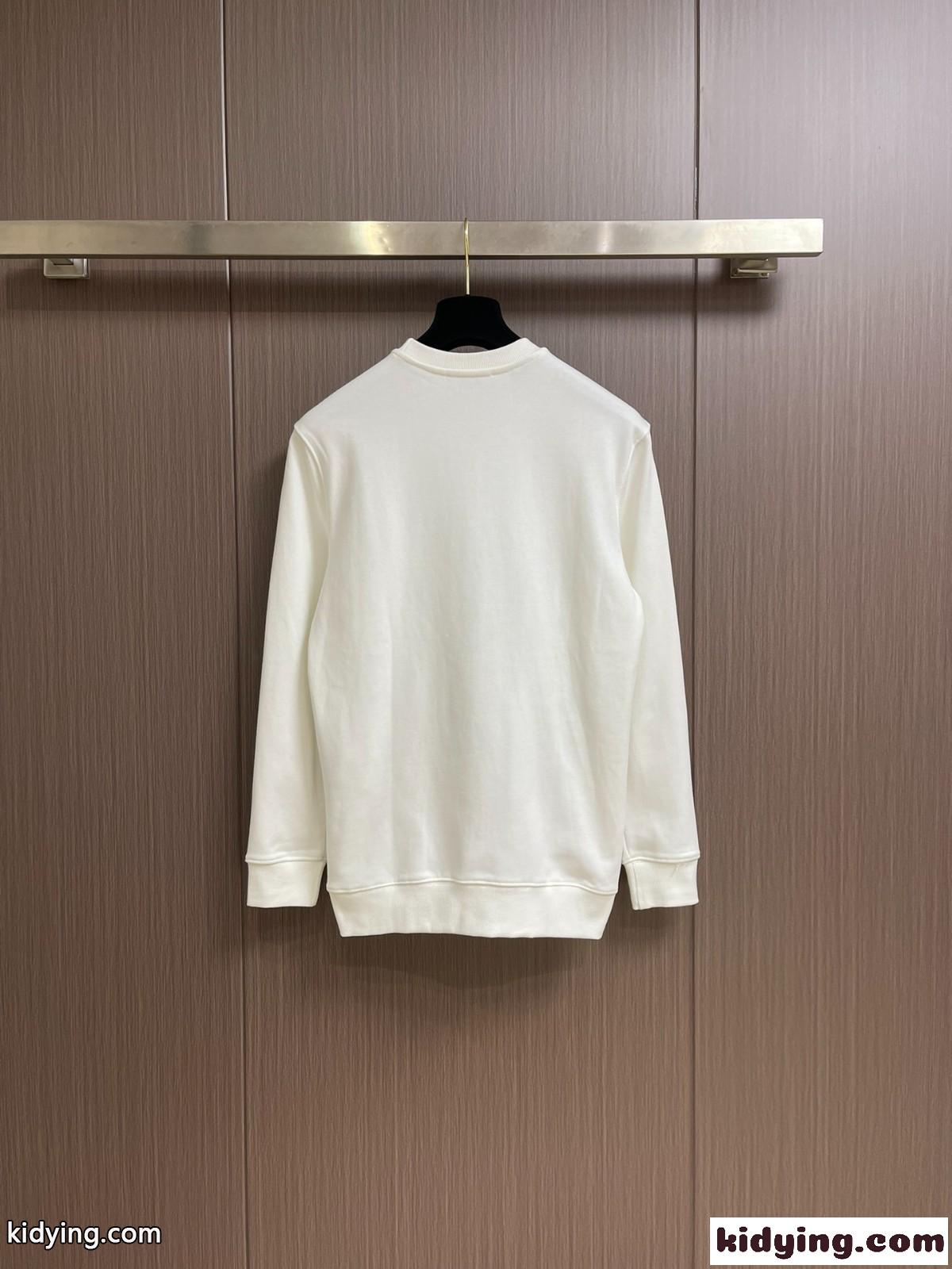 定番 ロゴ入り クルーネック スウェットシャツ ヴェルサーチ Tシャツ 偽物 ホワイト-1