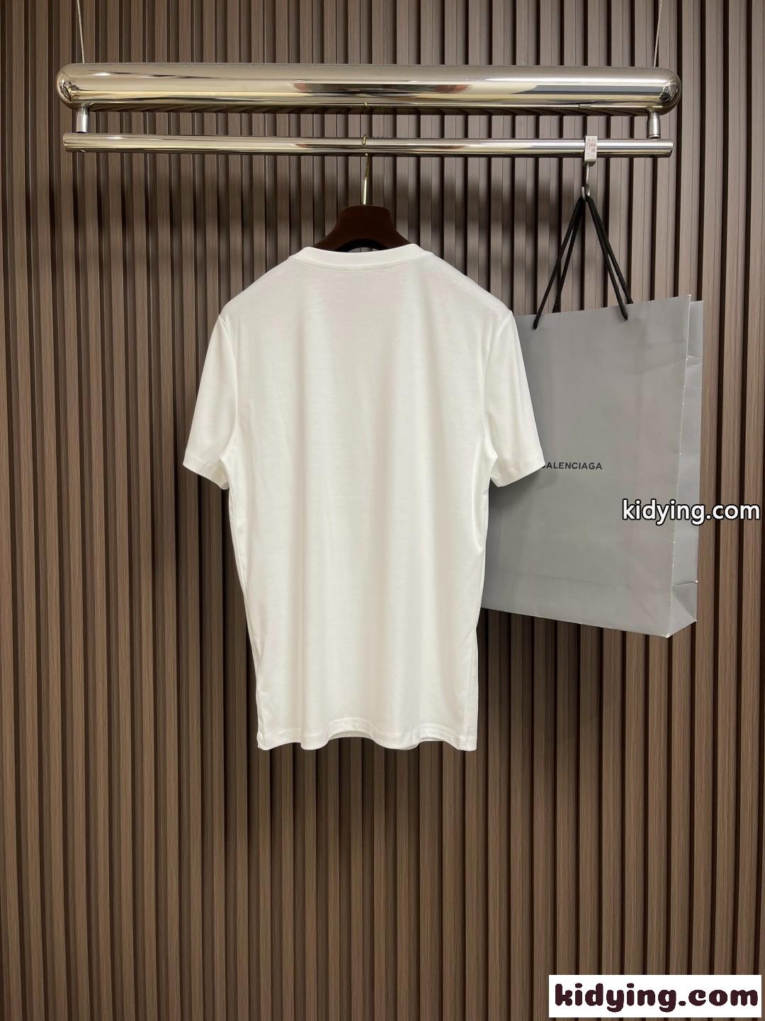 シンプル プリント クルーネック 半袖Tシャツ ヴェルサーチェ Tシャツ 偽物-0
