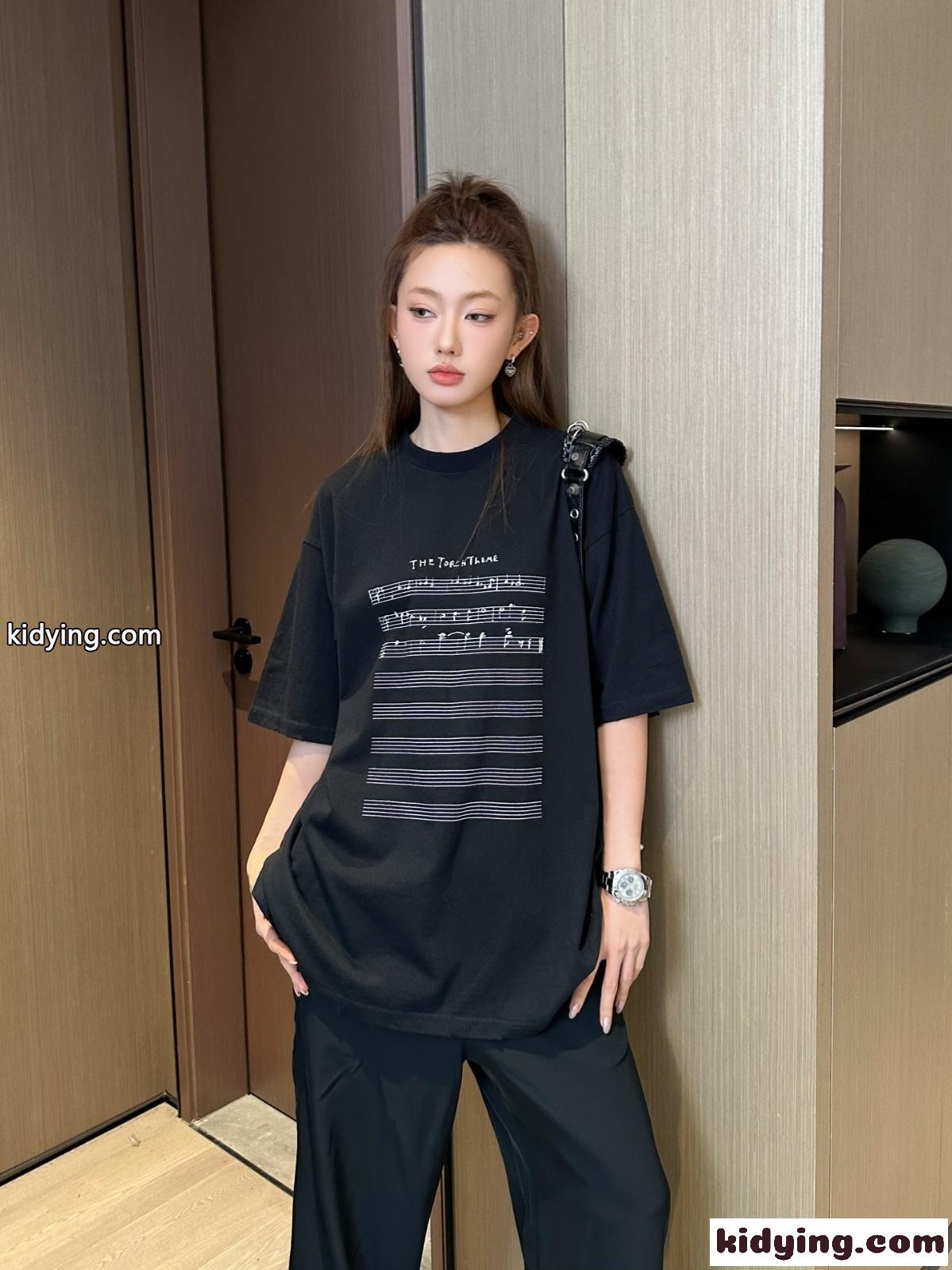 Balenciaga Music| Angelo Badalamenti Series Tシャツ バレンシアガ Tシャツ コピー ブラック-4
