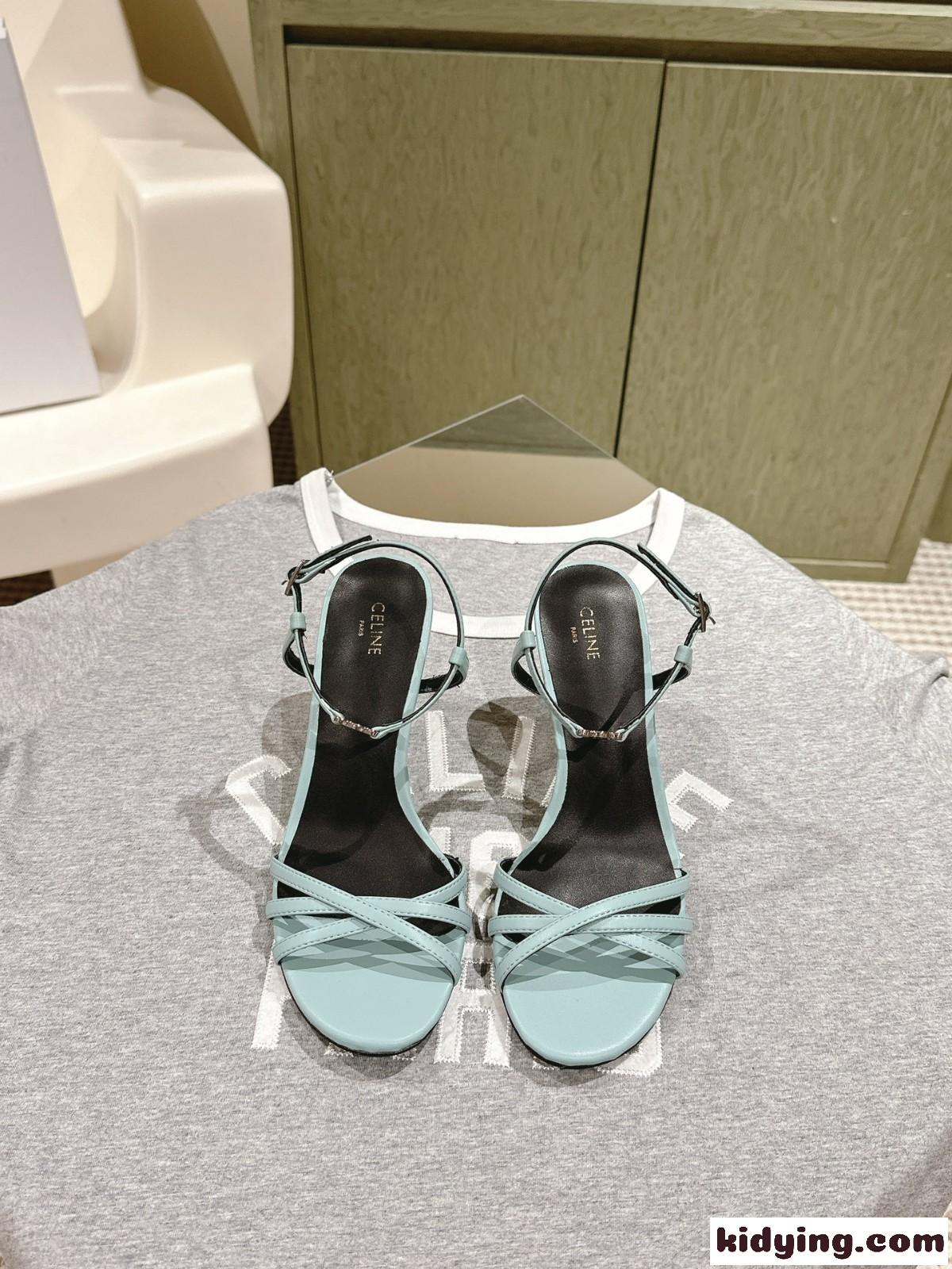 CELINE ソワール サンダル セリーヌ サンダル コピー ハイヒール グリーン-2