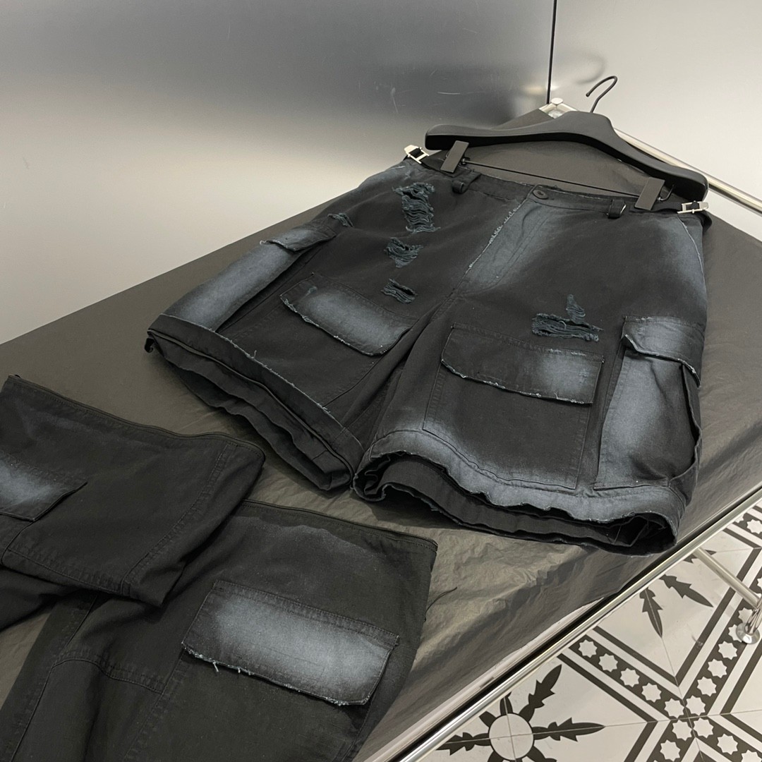 おしゃれ 定番 FLARED CARGO パンツ バレンシアガ パンツ コピー ブラック-4