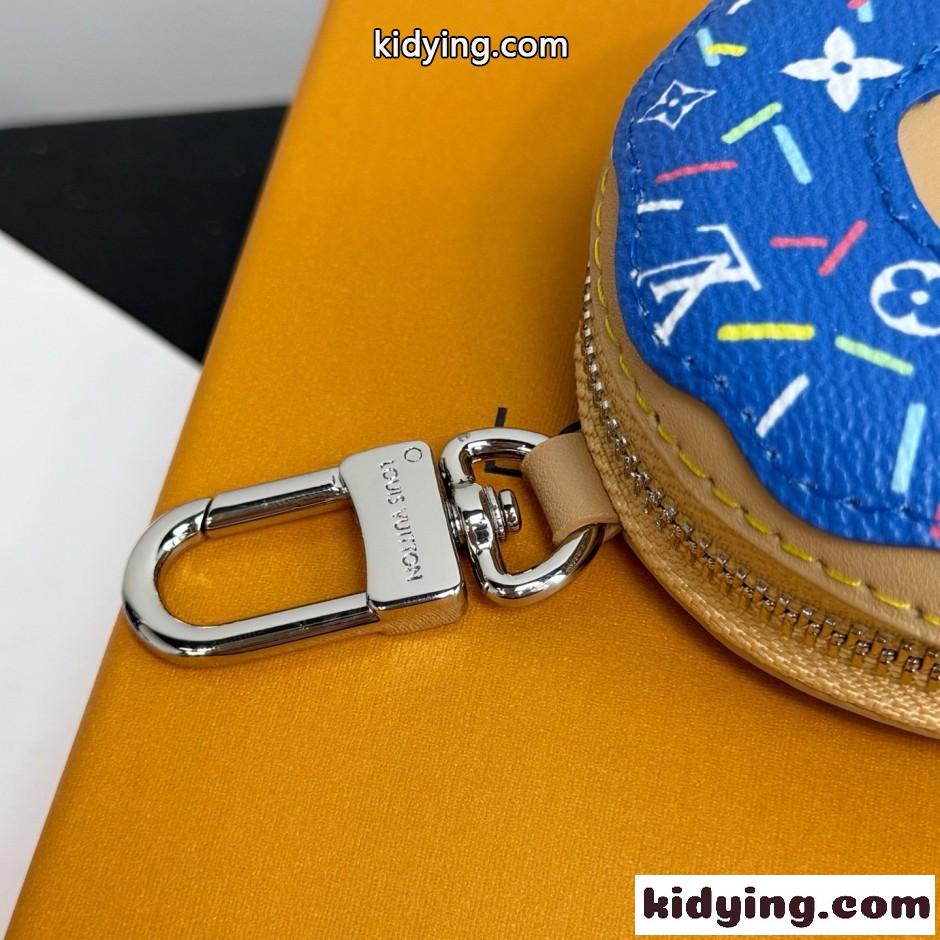 ルイ・ヴィトン キーホルダー 偽物 バッグチャーム・LV ドーナッツ ブルー-5