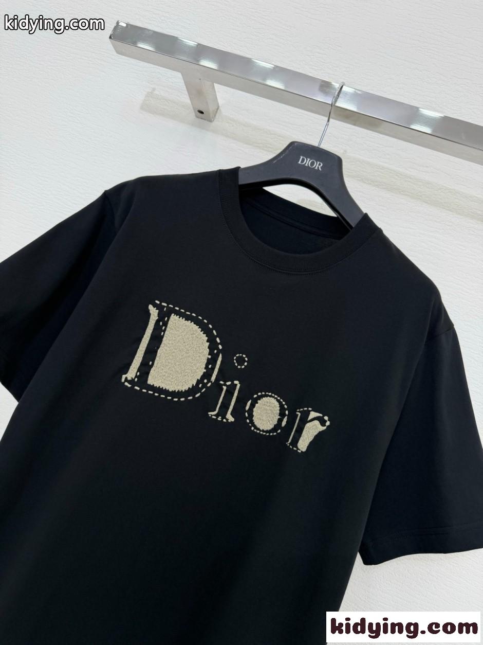 ユニセックス Dior Reverse Tシャツ クリスチャン・ディオール 半袖tシャツ 偽物 ブラック-1