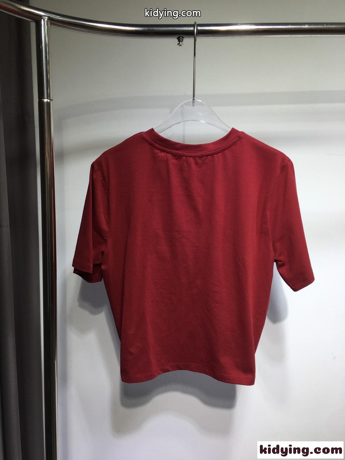 セーフティー ピン ロゴ 半袖Tシャツ ヴェルサーチェ Tシャツ コピー ワイン-1