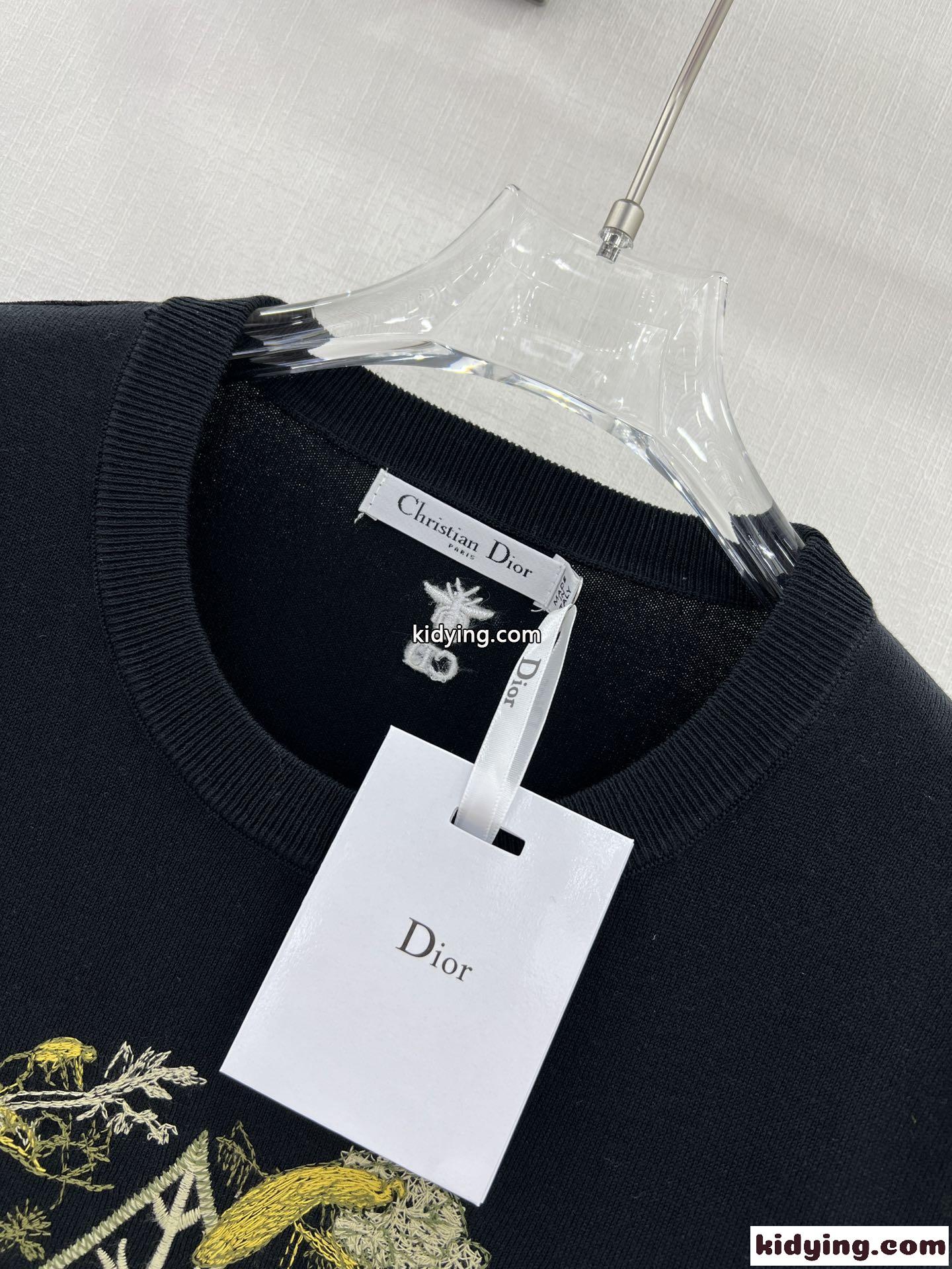 クリスチャン・ディオール Tシャツ コピー Étoile de Voyage テンセル ジャージー 半袖Tシャツ-0
