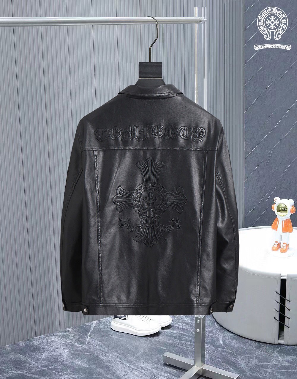 上品 カジュアル クロムハーツ ジャケット コピー メンズ レザージャケット-1
