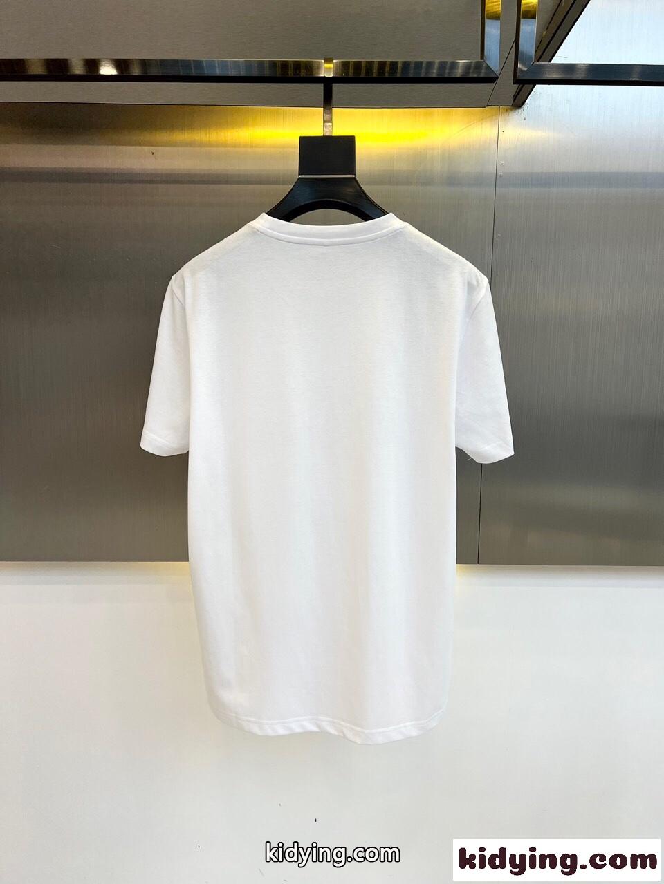 ドルチェ&ガッバーナ 半袖Tシャツ コピー ロゴ コットンTシャツ クルーネック ホワイト-4