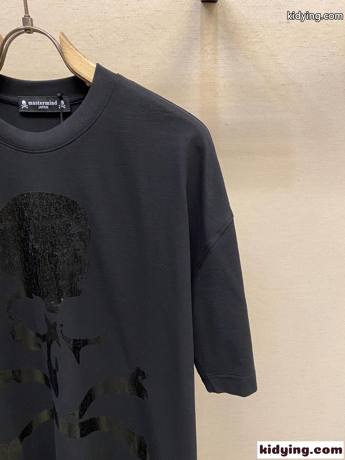 ユニセックス オーバーサイズ 半袖Tシャツ マスターマインド・ジャパン Tシャツ コピー ブラック-2